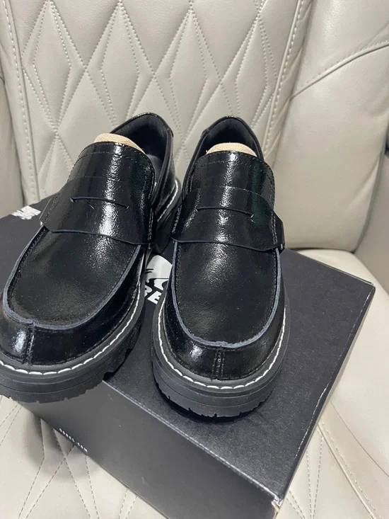 Sorel Women's Revel Ave Patent Loafers - Black - Picture 9 of 11